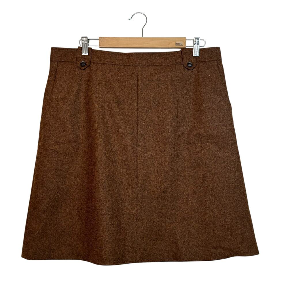 Pendleton Brown Wool Blend Mini Skirt Women’s Size 14